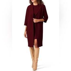 Elegant Burgundy Trench Coat